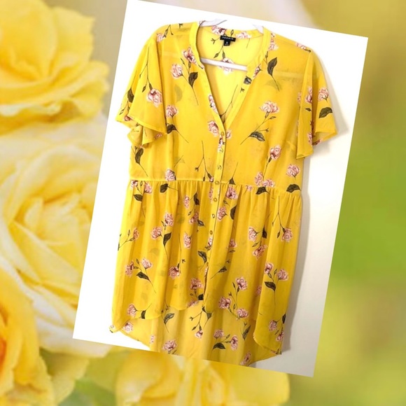 torrid Tops - Torrid Yellow floral Top
